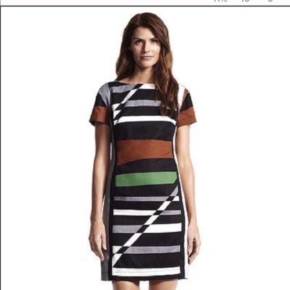 Derek Lam Design Nation Stripe Dress Size 14